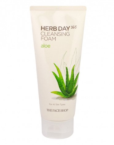 Пенка для умывания с экстрактом алоэ Herb Day Cleansing Foam, The Face Shop, 170 мл 1