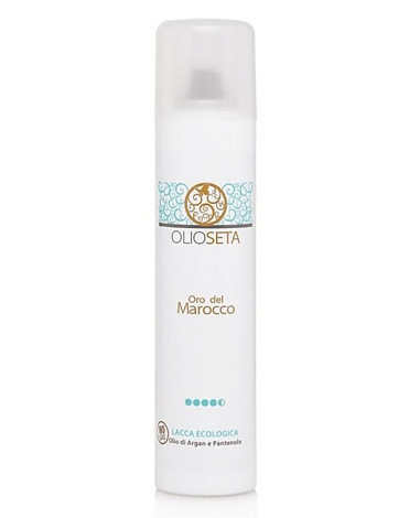 Эко-лак без газа суперсильной фиксации Золото Марокко Lacca Ecologica Olio di Argan e Pantenolo, Barex, 300 мл 1