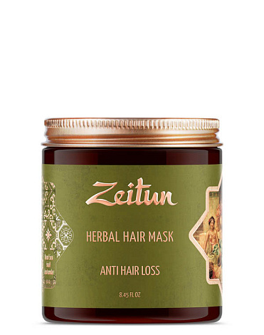 Фито-маска против выпадения волос с грязью Мертвого моря и амлой Zeitun 1