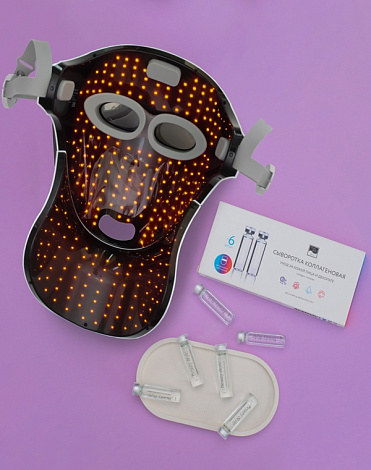 Светодиодная беспроводная LED маска для омоложения кожи лица и шеи m 1040 Gezatone 13
