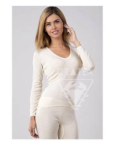 Кофточка женская с ангорой (цв. белый) р.XL, CRATEX 1