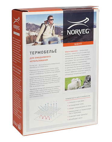 Термофутболка мужская с длинным рукавом Norveg, серии Soft, M 8