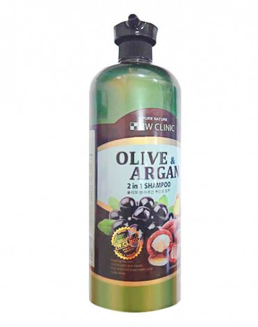 Шампунь для волос Аргановое масло и Олива Olive&Argan 2in1 Shampoo, 3W Clinic, 1500 мл 2