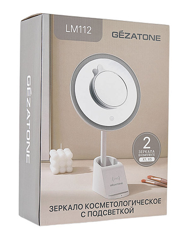 Зеркало для макияжа с подсветкой и беспроводной зарядкой LM112, Gezatone  12