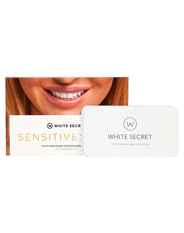 Отбеливающие полоски Sensitive Start 7 саше White Secret 3