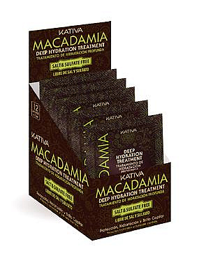 Интенсивно увлажняющая маска для волос Macadamia, Kativa, саше 35г 2