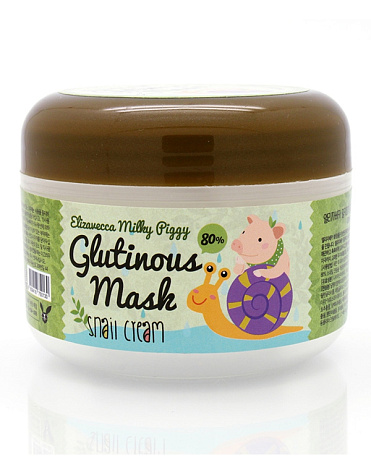 Крем-маска на основе улиточного секрета Milky Piggy Glutinous 80% Mask Elizavecca, 100 мл 1