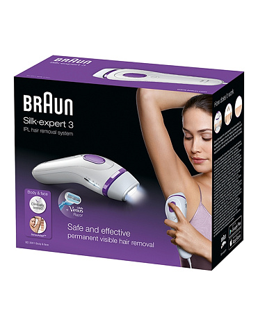 Фотоэпилятор BD 3001 + Станок Venus+1 сменная касента (2/150) Braun 8