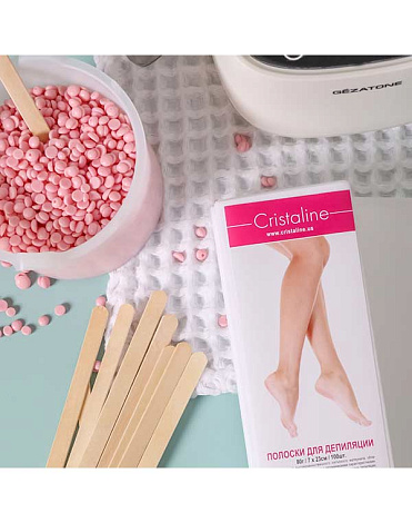 Бумага для депиляции CRISTALINE 80 гр 7 см*23 см 100 шт 3