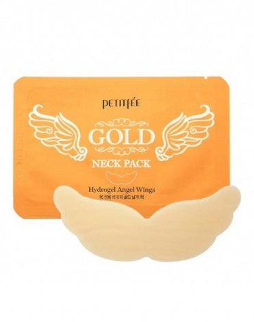 Набор маска-патч для шеи гидрогелевая Антивозрастная с золотом Gold Neck Pack, Petitfee, 5 шт 4