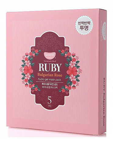  Набор гидрогелевых масок для лица с экстрактом болгарской розы Ruby & Bulgarian rose mask, Koelf, 5 шт 1