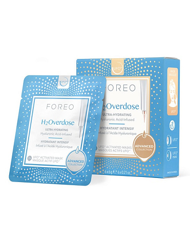 Ультра-увлажняющая маска для сухой кожи H2Overdose Mask, Foreo, 6 шт х 6 г 3