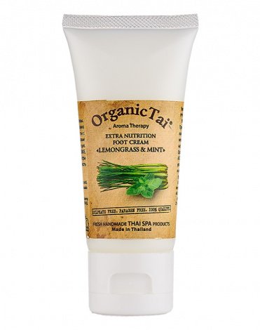 Крем для ног экстраувлажняющий «Лемонграсс и мята» Organic Tai, 60 мл 1