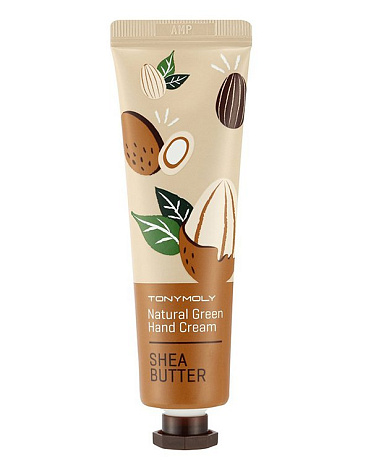 Крем для рук Natural Green Hand Cream - Shea Butter, Tony Moly 1