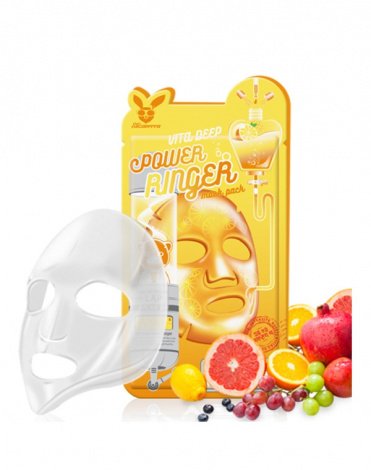 Маска для сияния кожи лица Vita Deep Power Ringer Mask Pack Elizavecca, 23 мл х 10 шт 2