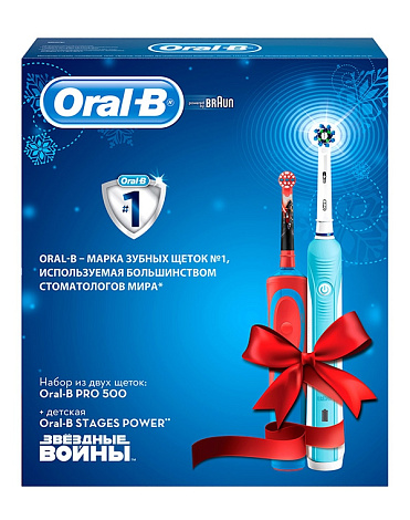 Набор электрических зубных щеток: Oral-B PC 500/D16 + Oral-B Vitality D 12.513 K Star Wars 2