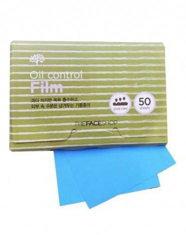 Салфетки для удаления жирного блеска 3M Oil Control Film, The Face Shop, 50 шт 2