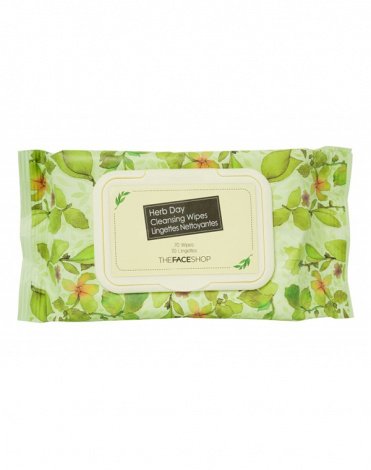 Очищающие салфетки Herb Day Cleansing Tissue, The Face Shop, 20 шт 1