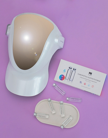 Светодиодная беспроводная LED маска для омоложения кожи лица и шеи m 1040 Gezatone 11