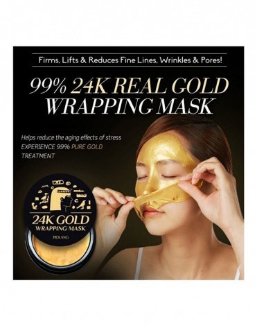 Маска для лица с 24-каратным золотом Piolang 24k Gold Wrapping mask, Esthetic house, 80 мл 6