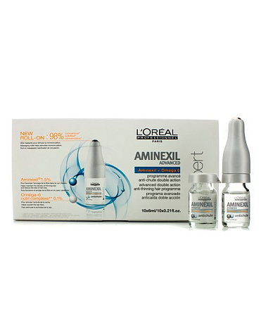Ампулы против выпадения волос Aminexil Advanced Treatment, Loreal 1
