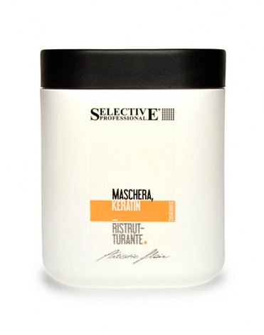 Маска кератиновая Maschera Keratin Ristrutturante, Selective, 1000 мл 1