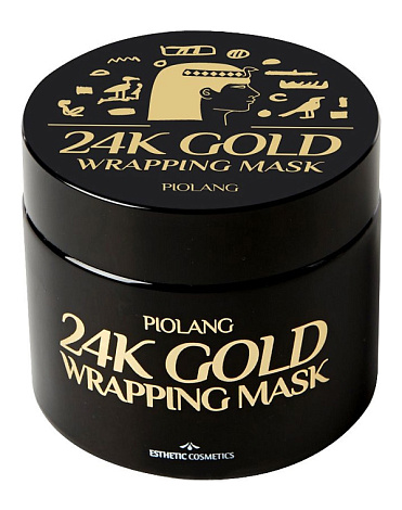 Маска для лица с 24-каратным золотом Piolang 24k Gold Wrapping mask, Esthetic house, 80 мл 1