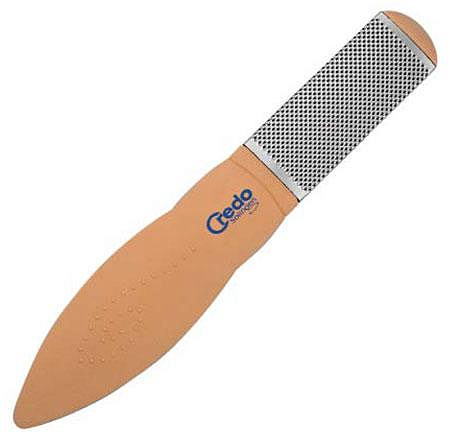 Скребок педикюрный плоский, рабочая поверхность нержавеющая сталь, в блистере, Credo  1