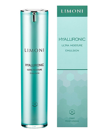 Ультраувлажняющая эмульсия для лица с гиалуроновой кислотой Hyaluronic Ultra Moisture Emulsion Limoni, 50 мл 3