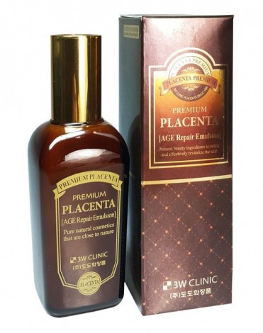 Плацента Эмульсия для лица антивозрастная Premium Placenta Age Repair Emulsion, 3W Clinic, 145 мл  2