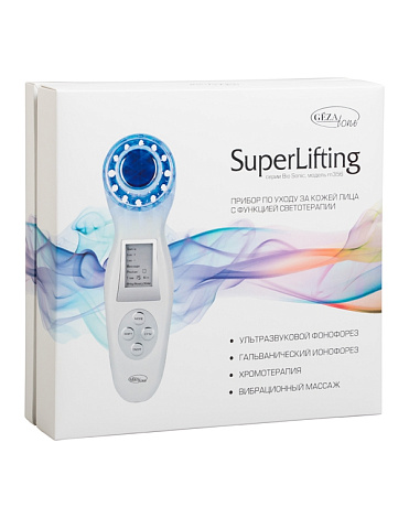 Массажёр для лица ультразвуковой со светотерапией Superlifting m 356, Gezatone - распродажа 6