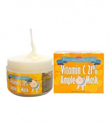 Питательная маска с разогревающим эффектом Milky Piggy Vitamin C 21% Ample Mask Elizavecca, 100 мл 3