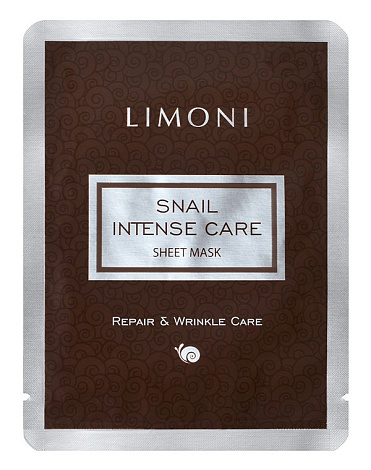 Интенсивная маска для лица с экстрактом секреции улитки Sheet Mask Limoni, 18 гр 1