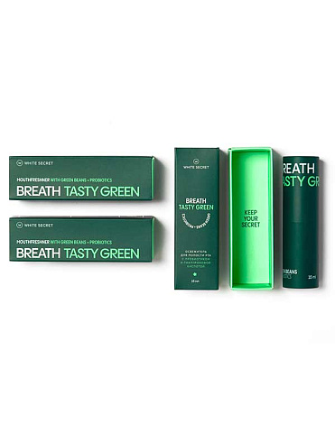 Дентальный парфюм Breath Tasty Green, White Secret 8
