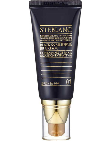 ВВ крем с муцином Черной улитки (тон 01, 02, 03) Black Snail Repair BB Cream Steblanc 1