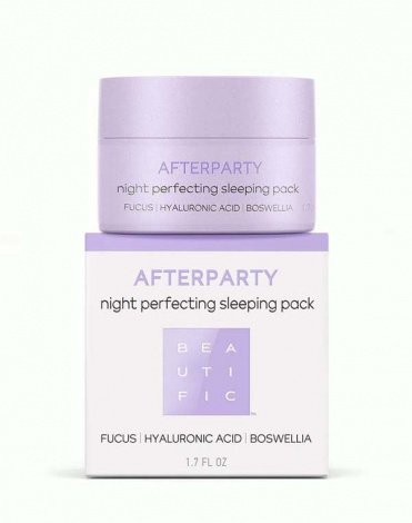 Маска для лица ночная восстанавливающая против усталост с гиалуроновой кислотой Afterparty Beautific 1