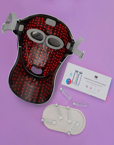 Светодиодная беспроводная LED маска для омоложения кожи лица и шеи m 1040 Gezatone 12