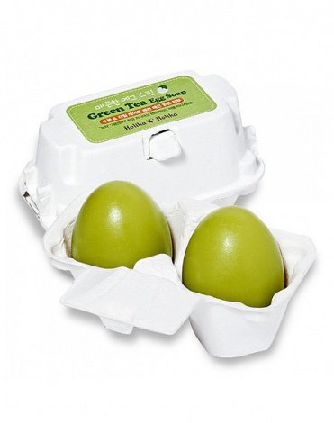 Мыло-маска с зеленым чаем "Green Tea Egg Soap", Holika Holika 1