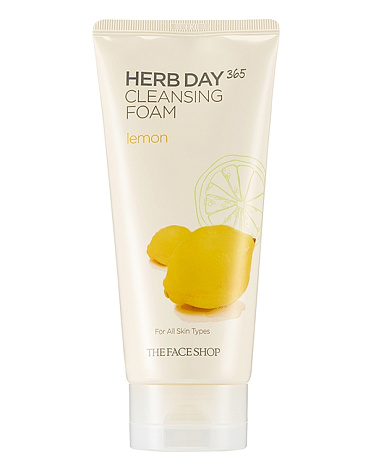 Пенка для умывания с экстрактом лимона Herb Day Cleansing Foam, The Face Shop, 170 мл 1