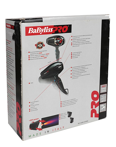 Фен MURANO Ionic compact BAB6160INRE BaByliss Professional, 2000W 2