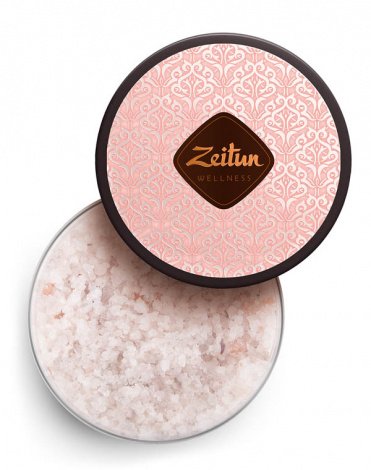 Соль для ванн ароматическая "Ритуал нежности" с дамасской розой и маслом персика Zeitun 1