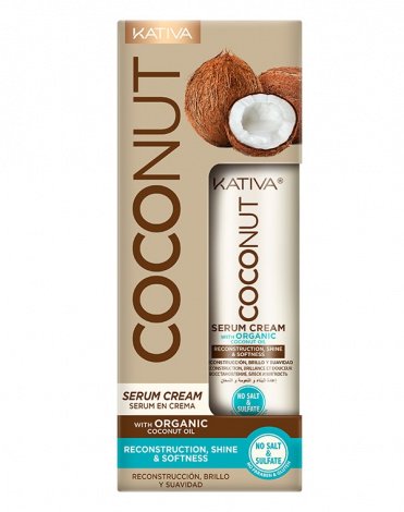 Восстанавливающая сыворотка с органическим кокосовым маслом для поврежденных волос Coconut, Kativa 2
