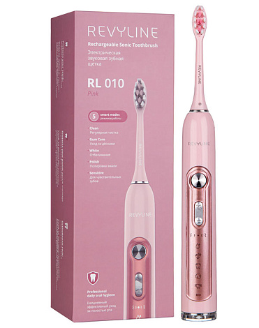 Электрическая зубная щетка RL010, цвет розовый, Revyline 4