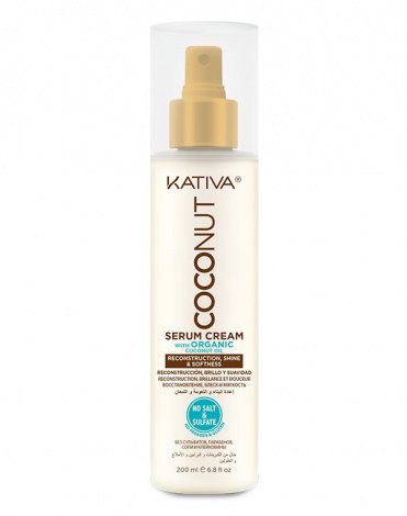 Восстанавливающая сыворотка с органическим кокосовым маслом для поврежденных волос Coconut, Kativa 1
