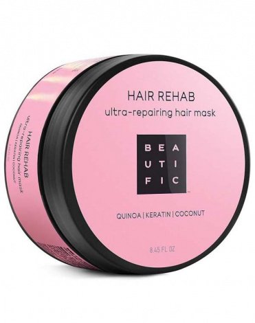 Маска супер восстанавливающая для поврежденных волос с протеинами киноа Hair Rehab Beautific 1