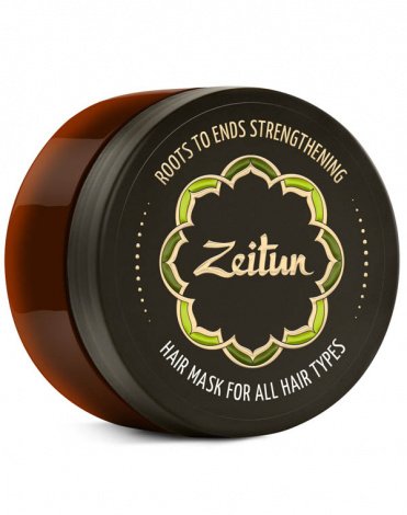 Маска "Укрепление по всей длине" для всех типов волос с маслом усьмы,жожоба,целебными травами Zeitun 1