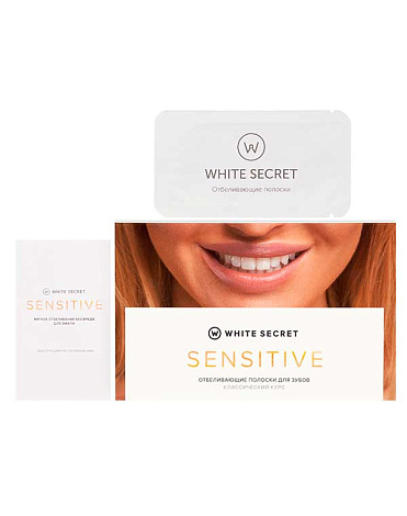 Отбеливающие полоски Sensitive 14 саше White Secret 3