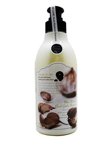 Черный чеснок Шампунь для волос More Moisture Black Garlic Shampoo, 3W Clinic 5