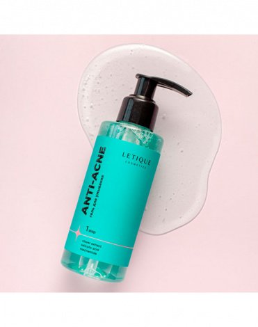 Гель для умывания себорегулирующий для лица ANTI-ACNE, 150 мл, LETIQUE COSMETICS 2