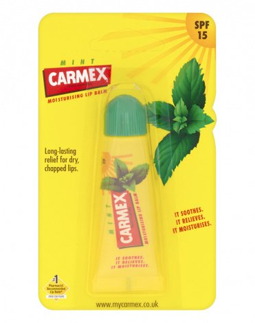 Солнцезащитный и увлажняющий бальзам для губ SPF 15 с запахом мяты, туба в блистере, CARMEX 2